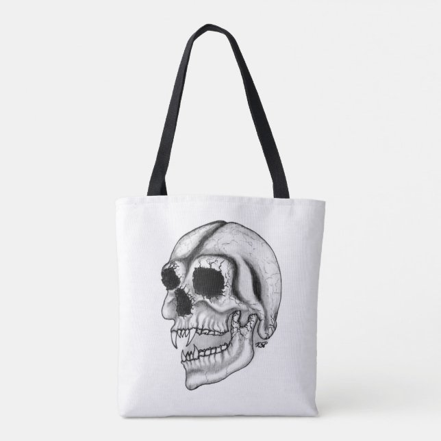 Vampire Skull Tote Bag (Back)