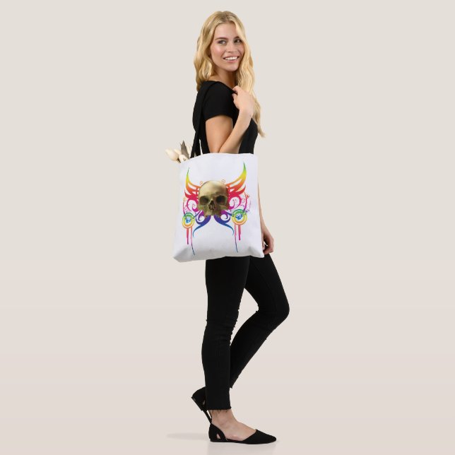 Vampire Skull Tote Bag (On Model)