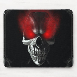 Vampire skull with glowing red eyes mouse mat