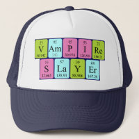 Vampire Slayer periodic table phrase hat