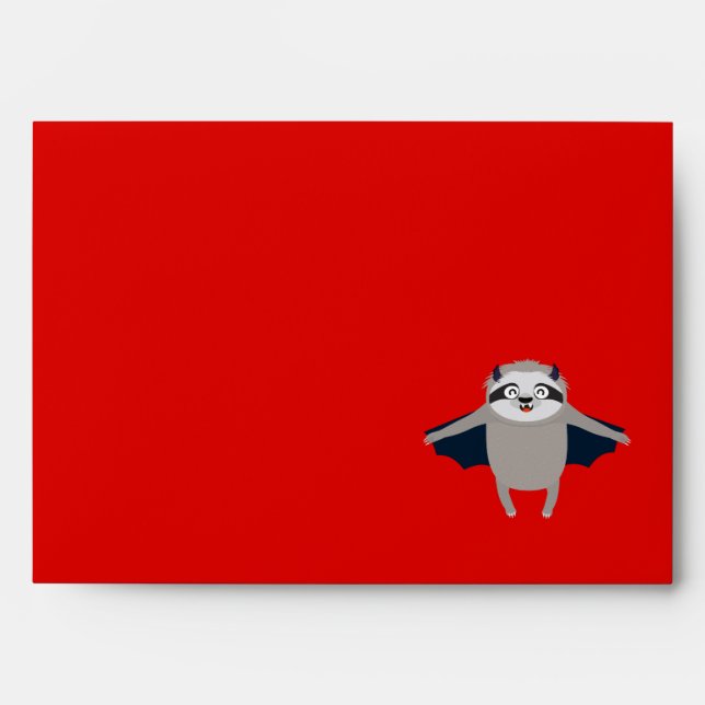 Vampire Sloth Halloween Costume Envelope (Front)