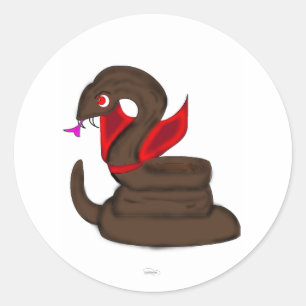Vampire snake classic round sticker