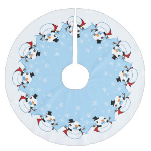 Vampire Snowman Brushed Polyester Tree Skirt