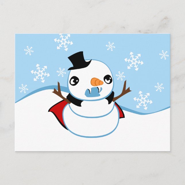 Vampire Snowman Postcard (Front)