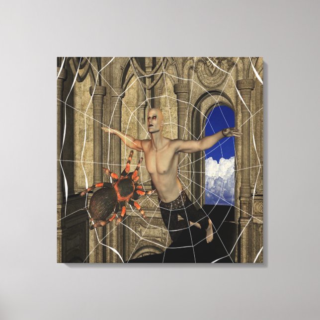 Vampire Spiders Web Canvas Print (Front)
