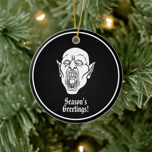 Vampire Spooky Dracula Ceramic Tree Decoration (Tree)