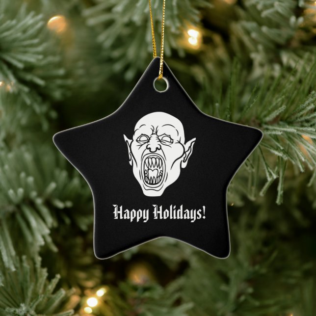Vampire Spooky Horror Dracula  Ceramic Tree Decoration (Tree)