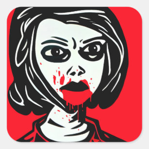 Vampire Square Sticker