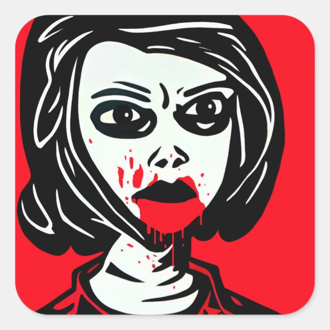 Vampire Square Sticker (Front)