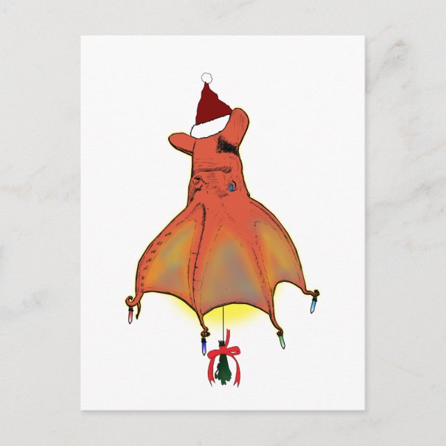 Vampire Squid from Hell Christmas Holiday Postcard (Front)