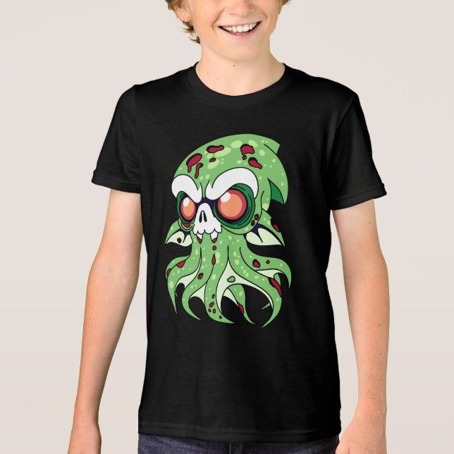 Vampire Squid Zombie Tri-Blend Shirt (Front)