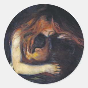 Vampire Stickers - Vintage Paintng by Munch