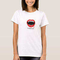 Vampire Teeth Blood Halloween Goth T Shirt Top
