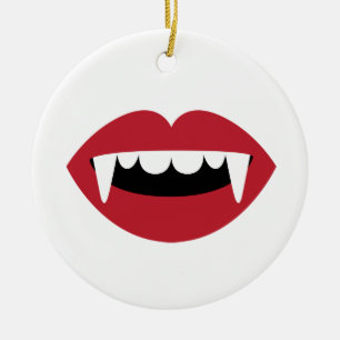 Vampire Teeth Ceramic Tree Decoration