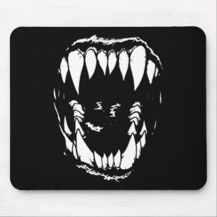 Vampire Teeth Fangs Gothic Horror Halloween Grunge Mouse Mat