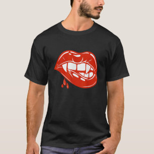 Vampire Teeth Vampire Fangs Lips for Halloween Par T-Shirt