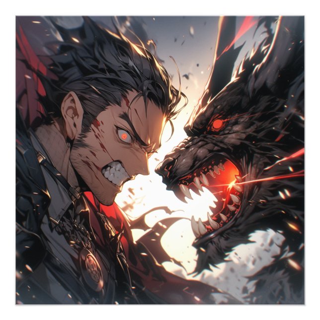 Vampire Vs Werewolf Photo Print (Front)