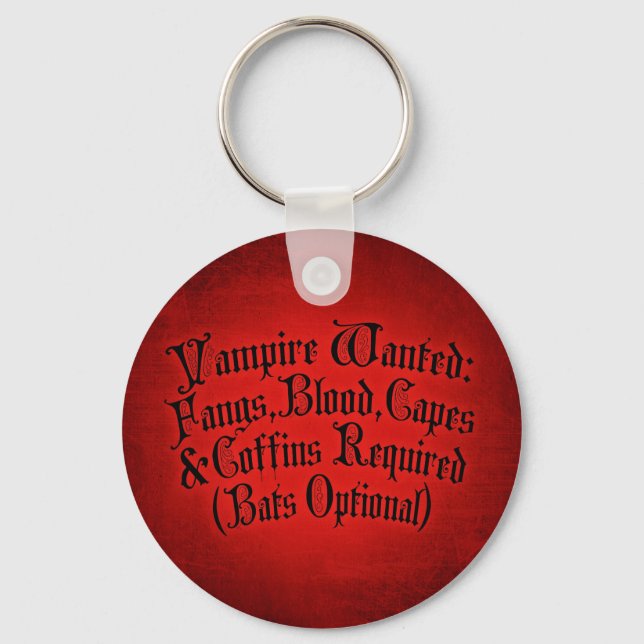 Vampire Wanted Key Ring (Front)