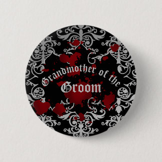 Vampire wedding grandmother of the bride or groom 6 cm round badge