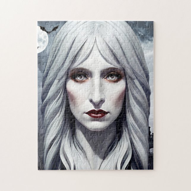 Vampire Witch Woman Fantasy Dark art   Jigsaw Puzzle (Vertical)