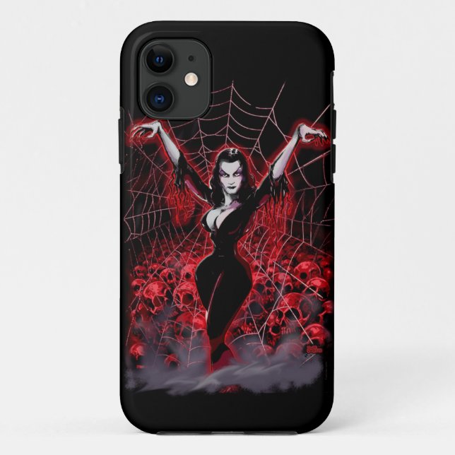 Vampire Woman Spider web gothic Case-Mate iPhone Case (Back)
