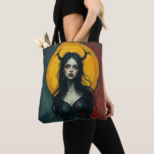 Vampire woman tote bag