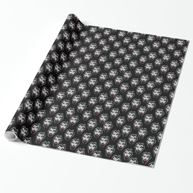 Vampire Wrapping Paper Cute Vampire Gift Paper (Unrolled)