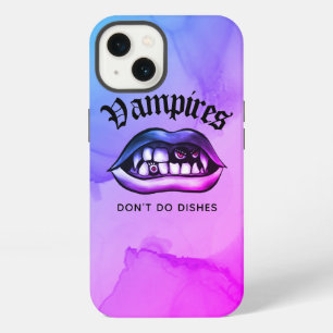 Vampires Don't Do Dishes Funny Vaporwave iPhone 13 Case