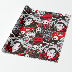 Vampires Night Matte Wrapping Paper, 30" x 6' Wrapping Paper