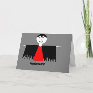 "Vampires Suck!" Hallowe'en Card