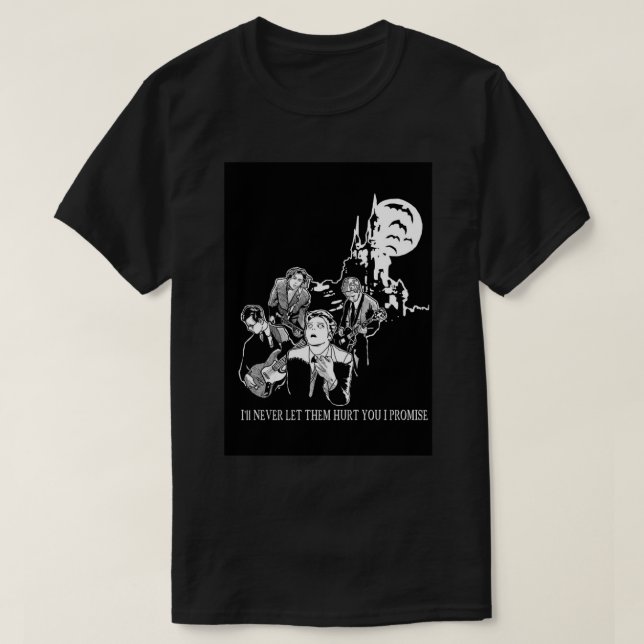 Vampires Will Never Hurt You Manga Style Spiral No T-Shirt (Design Front)