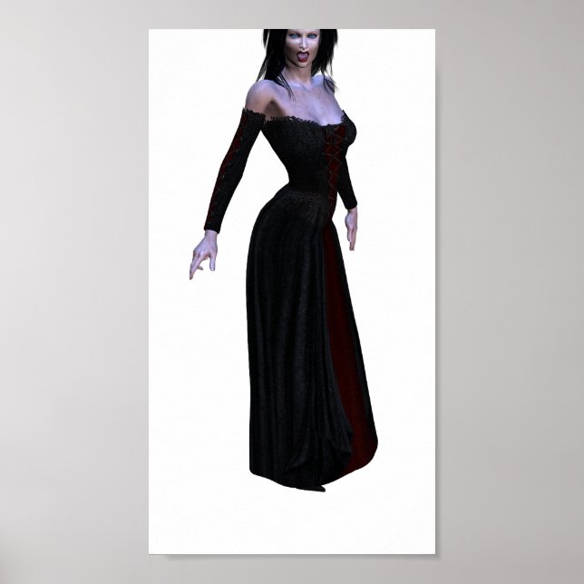 Vampiress in black and blood red poster (Front)
