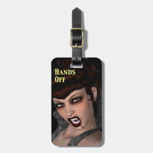 Vampiress Says Hands Off Easy ID Personalised Luggage Tag