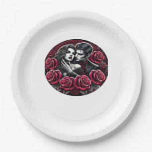 Vampiric Gothic Romance – Till Death Do Us In Clas Paper Plate