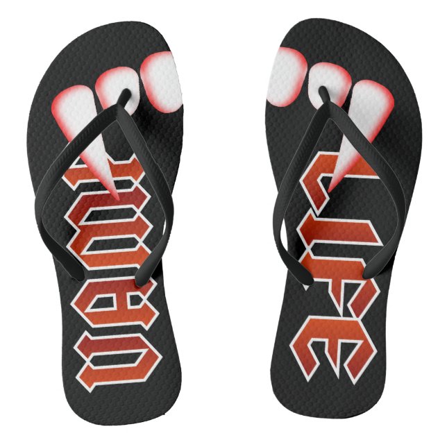 Vamplife Vampire Fangs Flip Flops (Footbed)