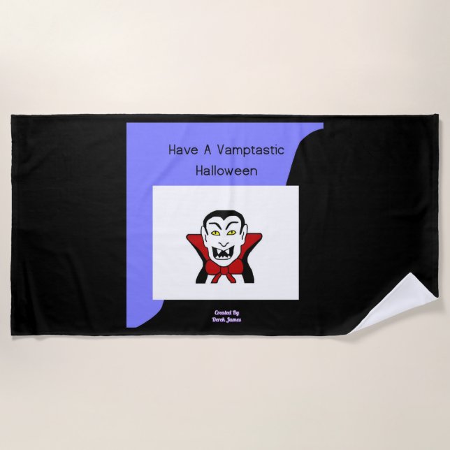 Vamptastic Halloween Beach Towel (Front)