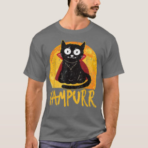 Vampurr Cute Black Cat Witch Halloween Costume Cat T-Shirt