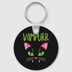 Vampurr Vampire Cat Funny Halloween Costume Women Key Ring