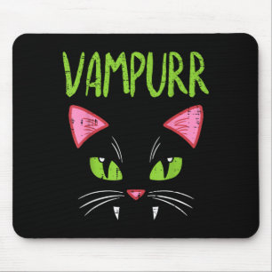 Vampurr Vampire Cat Funny Halloween Costume Women Mouse Mat