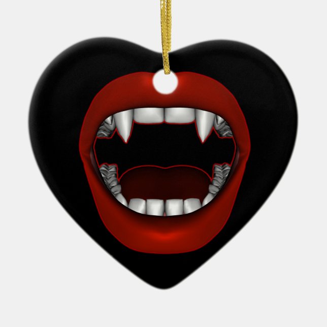 Vampy Heart Ornament (Front)