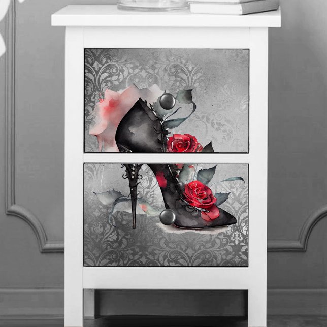 Vampy Spiked Stiletto | Red Rose High Heel Grunge Tissue Paper (Creator Uploaded)