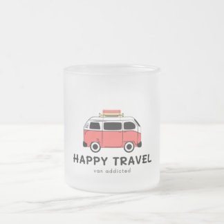 Van Addicted Frosted Glass Coffee Mug