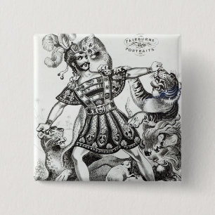 Van Amburgh the Brute Tamer, 1838 15 Cm Square Badge