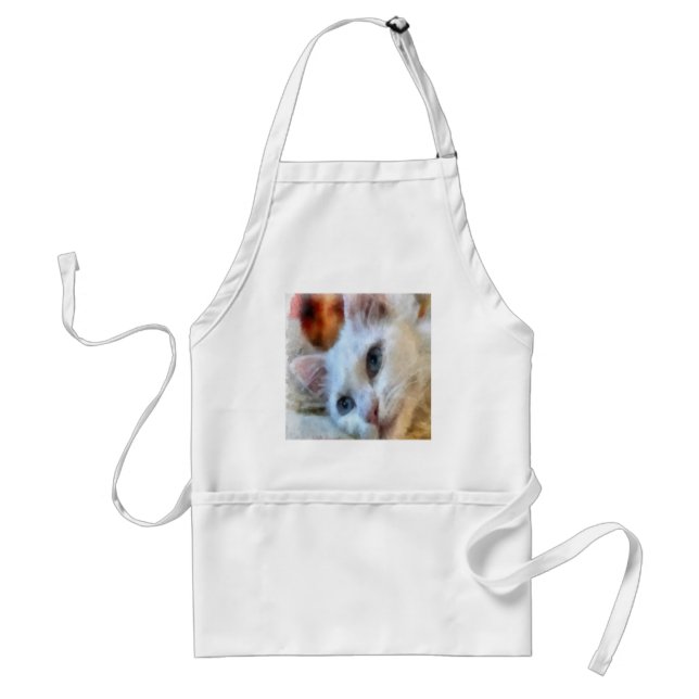 Van Cat With Blue Eyes Pet Portrait Standard Apron (Front)