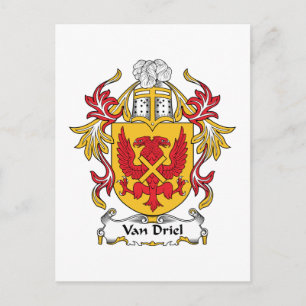Van Driel Family Crest Postcard