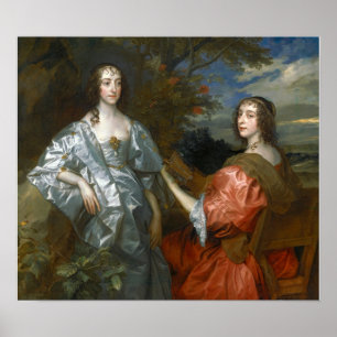 Van Dyck - Countesses Of Chesterfield and Hunting… Poster
