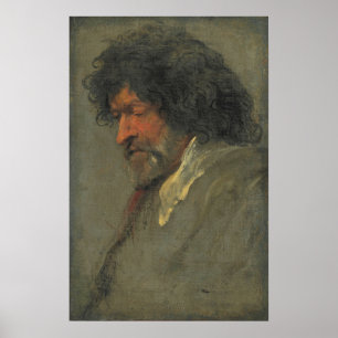 Van Dyck - Head Study Of A Man Poster