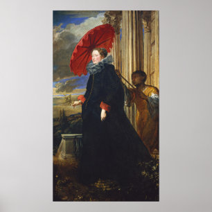 Van Dyck - Marchesa Elena Grimaldi Cattaneo With … Poster