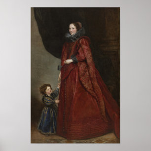 Van Dyck - Portrait Of A Woman And Child Poster