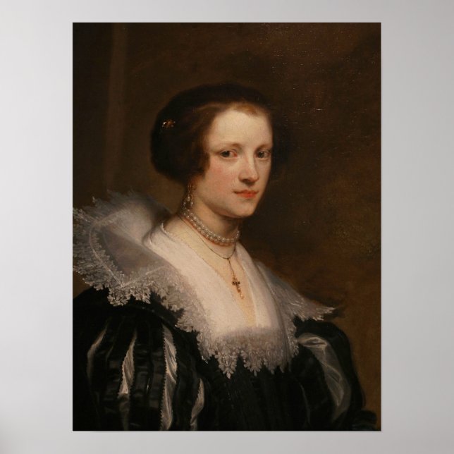 Van Dyck - Portrait Of Anna Wake Poster (Front)